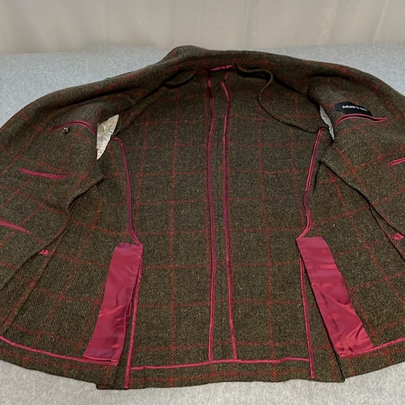 Devan Vincent Tweed Wool Sports Coat Jacket Blazer Medium Equestrian Safari Boho - Picture 9 of 13